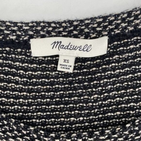 Madewell Riverside Lightweight Dot Weave Knit Round Hem XS Pullover Sweater - Picture 3 of 7